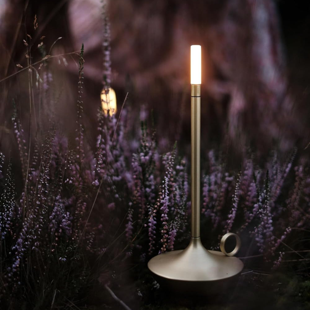 Wick LED Candle Table Lamp with Touch Control & USB Rechargeable Design