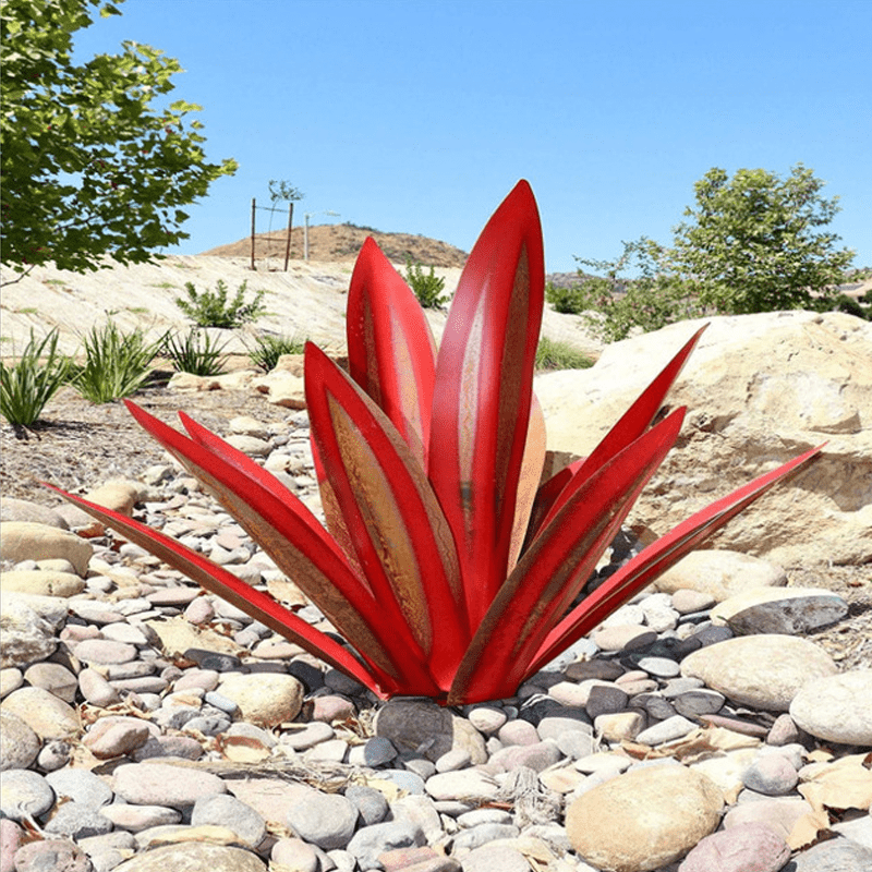 Handmade Solar Agave Garden Lamp – Waterproof Outdoor Solar Garden Lights