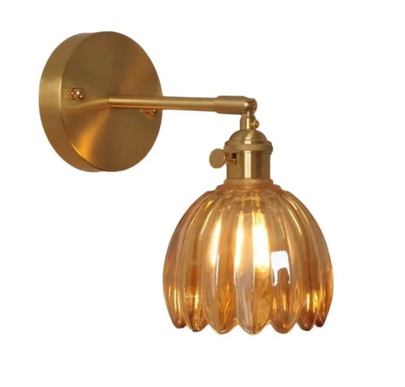 Retro Tulip-Shaped Wall Light for Elegant Home Decor and Ambient Lighting