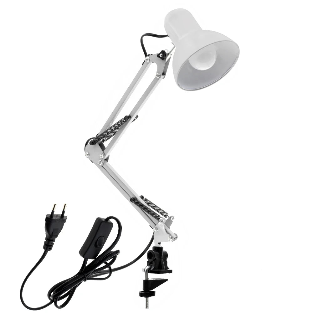 Adjustable LED Desk Lamp with E27 Bulb for Home Office Use and Flexible Positioning 8