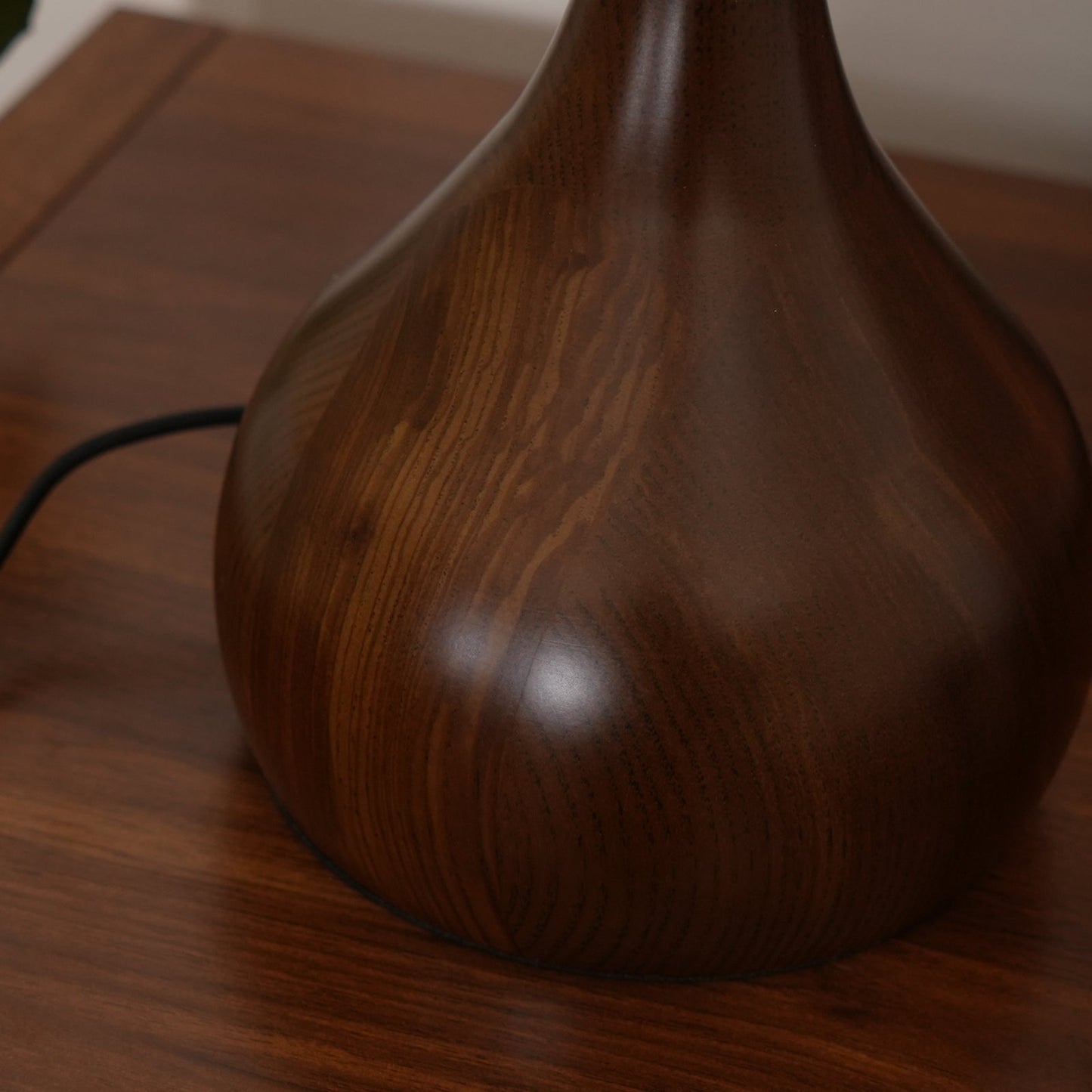 Adjustable LED Glass Table Lamp - Elegant Brass and Wood Design for Bedside or Desk 7