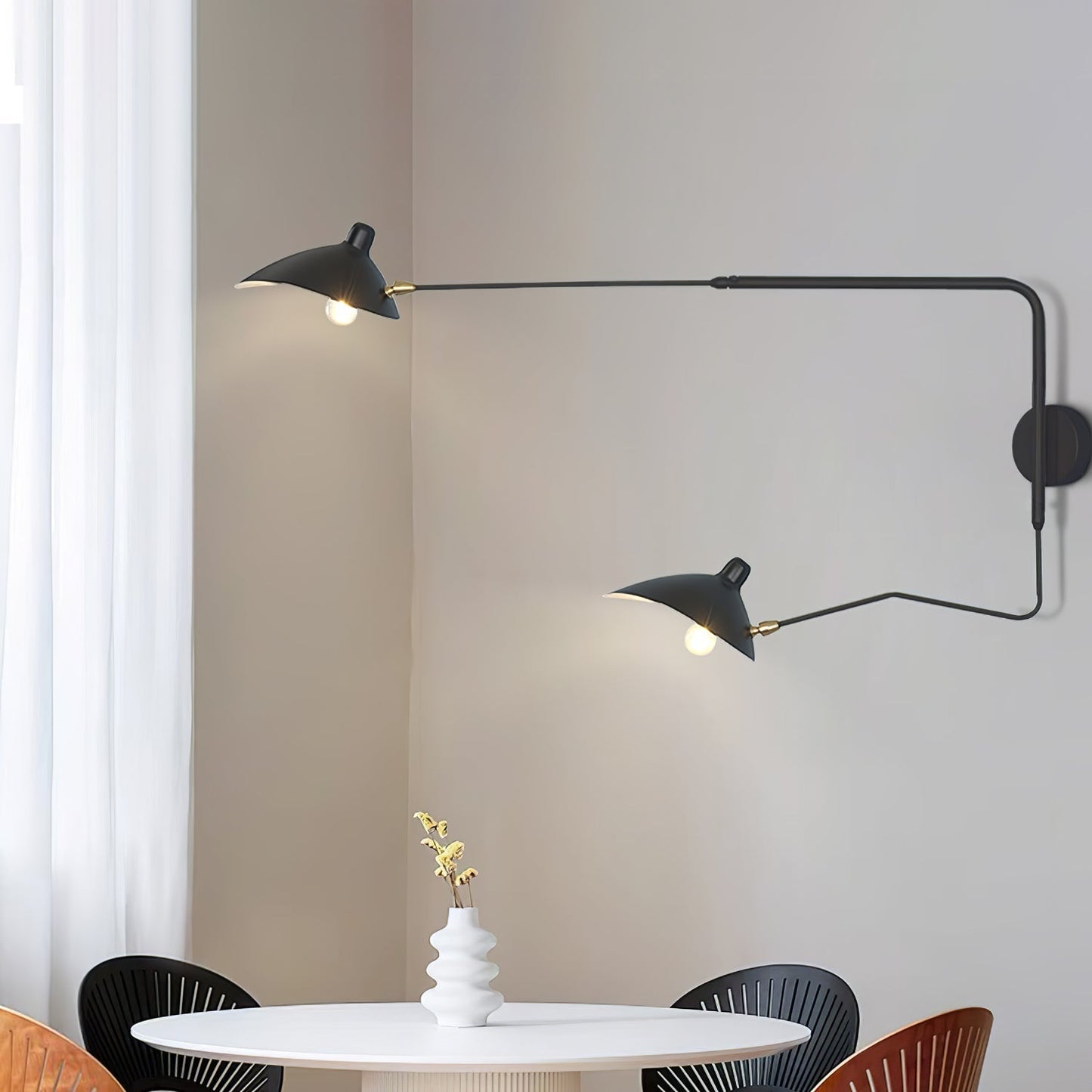 Adjustable Serge Mouille Wall Sconce Light for Modern Interior Spaces 6