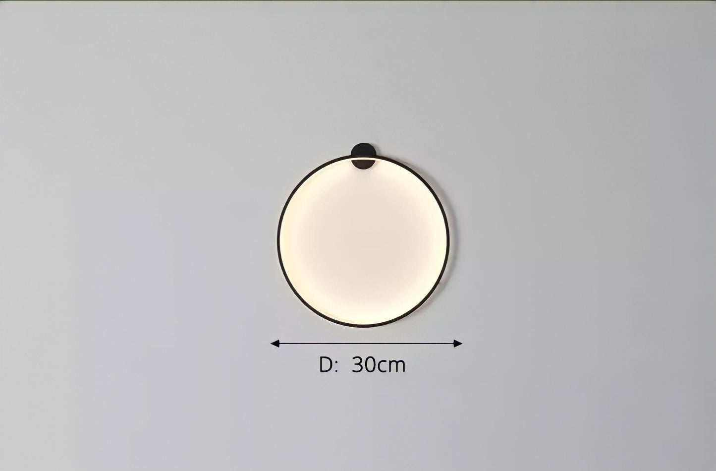 Circle Classic Adjustable Wall Light Sconce for Relaxing Atmosphere in Black or Gold 0