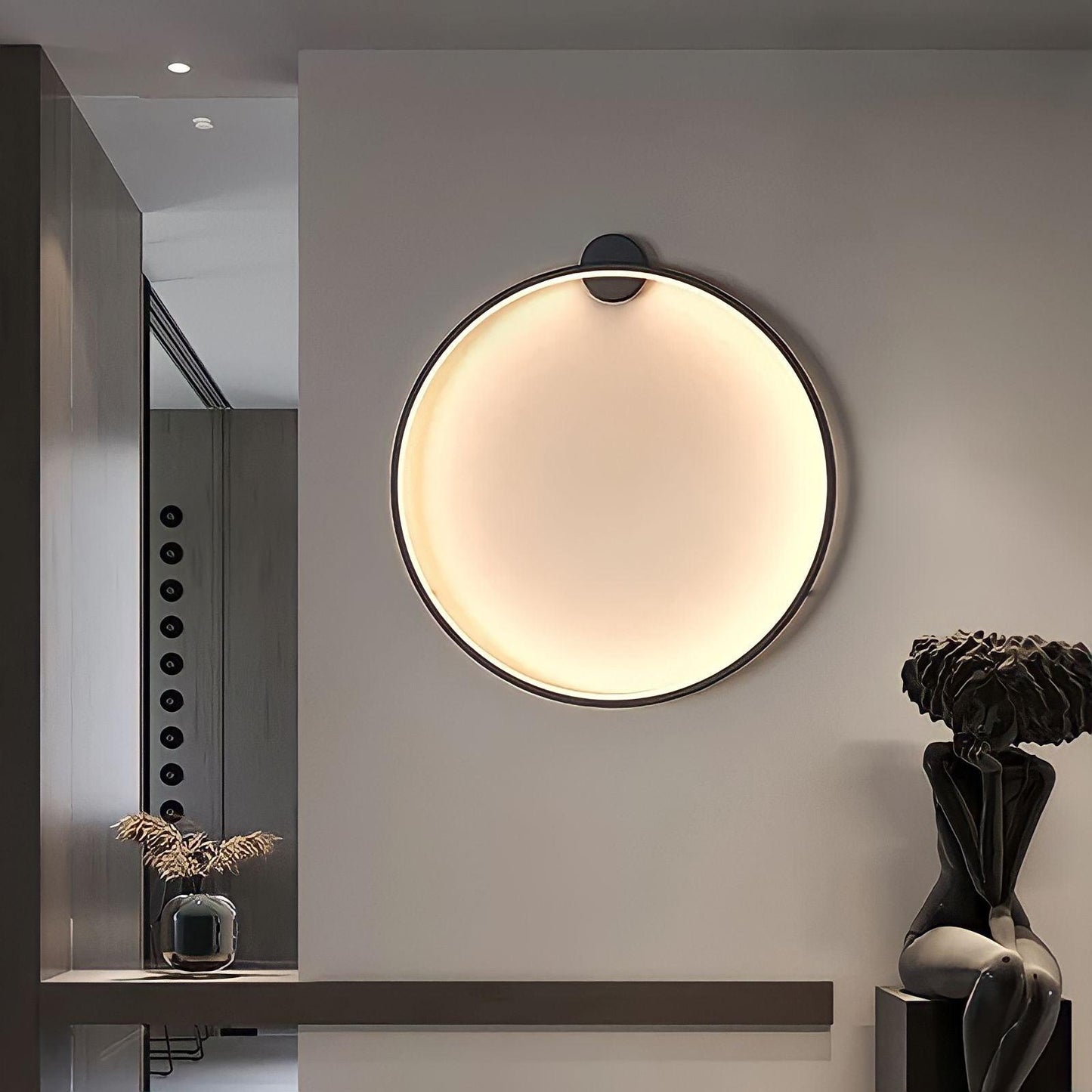 Circle Classic Adjustable Wall Light Sconce for Relaxing Atmosphere in Black or Gold 1