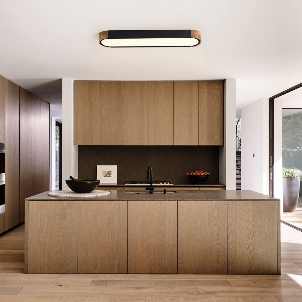 Dimmable Minimalist Long Oval Flush Mount LED Ceiling Light 3
