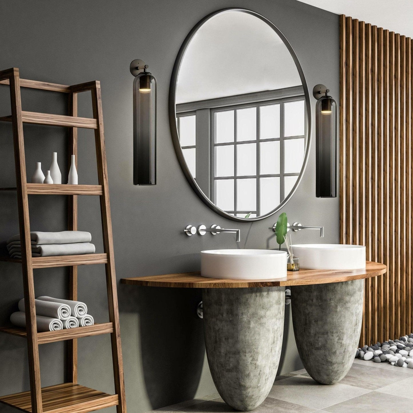 Elegant Cylindrical Art Glass Wall Sconce Light for Indoor Decoration 3