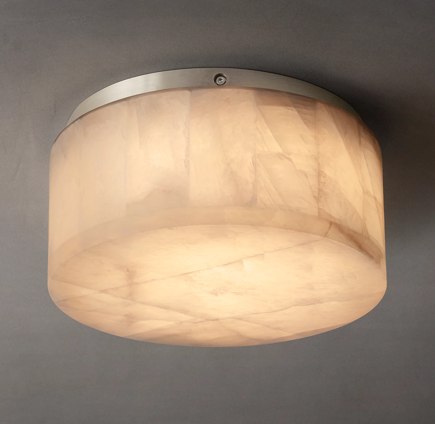 Elegant Round Alabaster Flush Mount Ceiling Light Fixture for Indoor Spaces 2