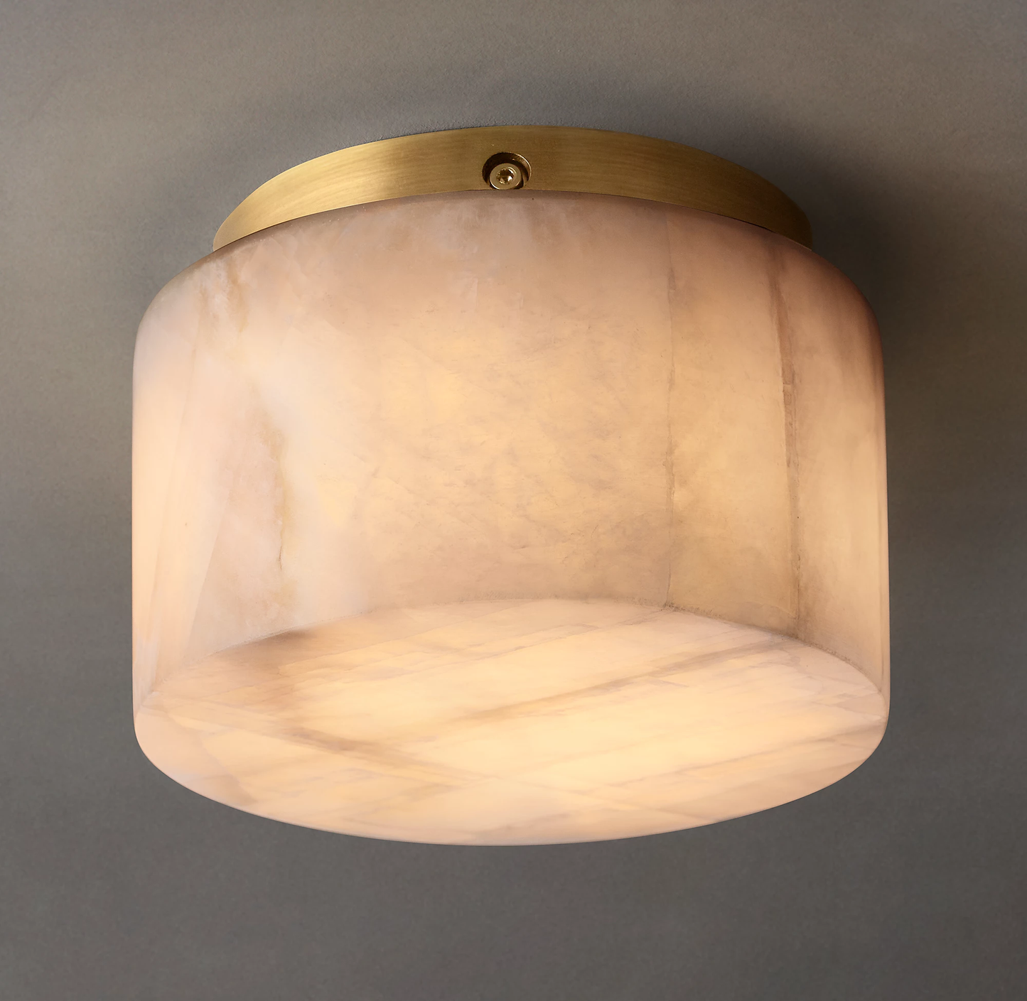 Elegant Round Alabaster Flush Mount Ceiling Light Fixture for Indoor Spaces 3