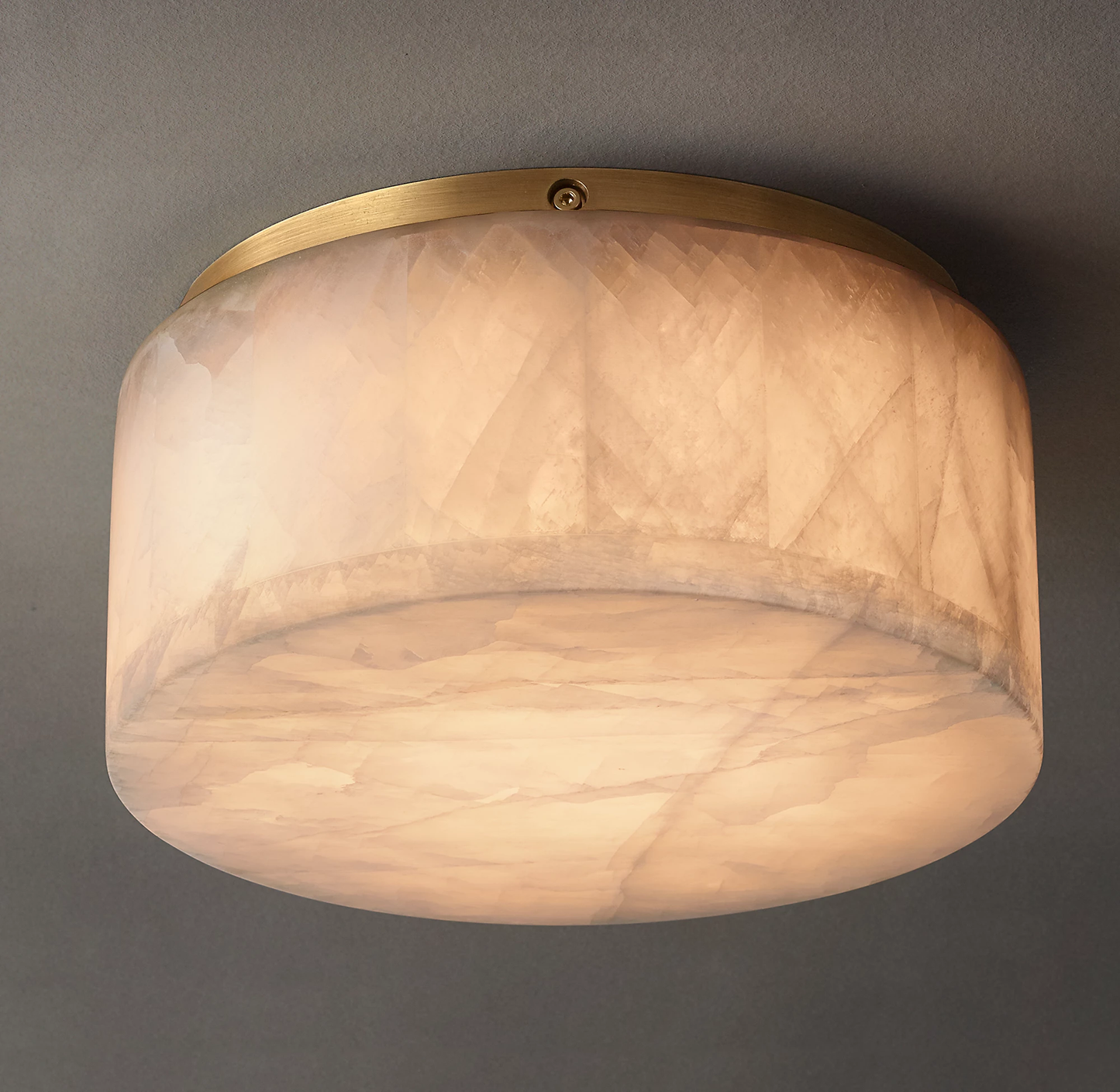 Elegant Round Alabaster Flush Mount Ceiling Light Fixture for Indoor Spaces 4