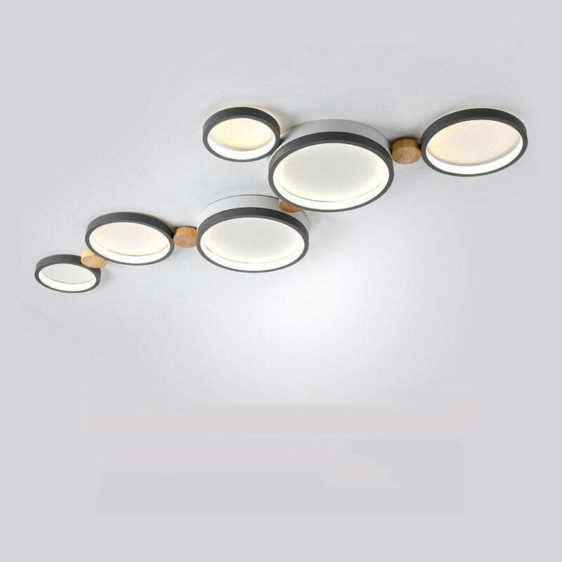 Flush Mount Ceiling Light with Elegant White and Gray Design for Indoor Use 2