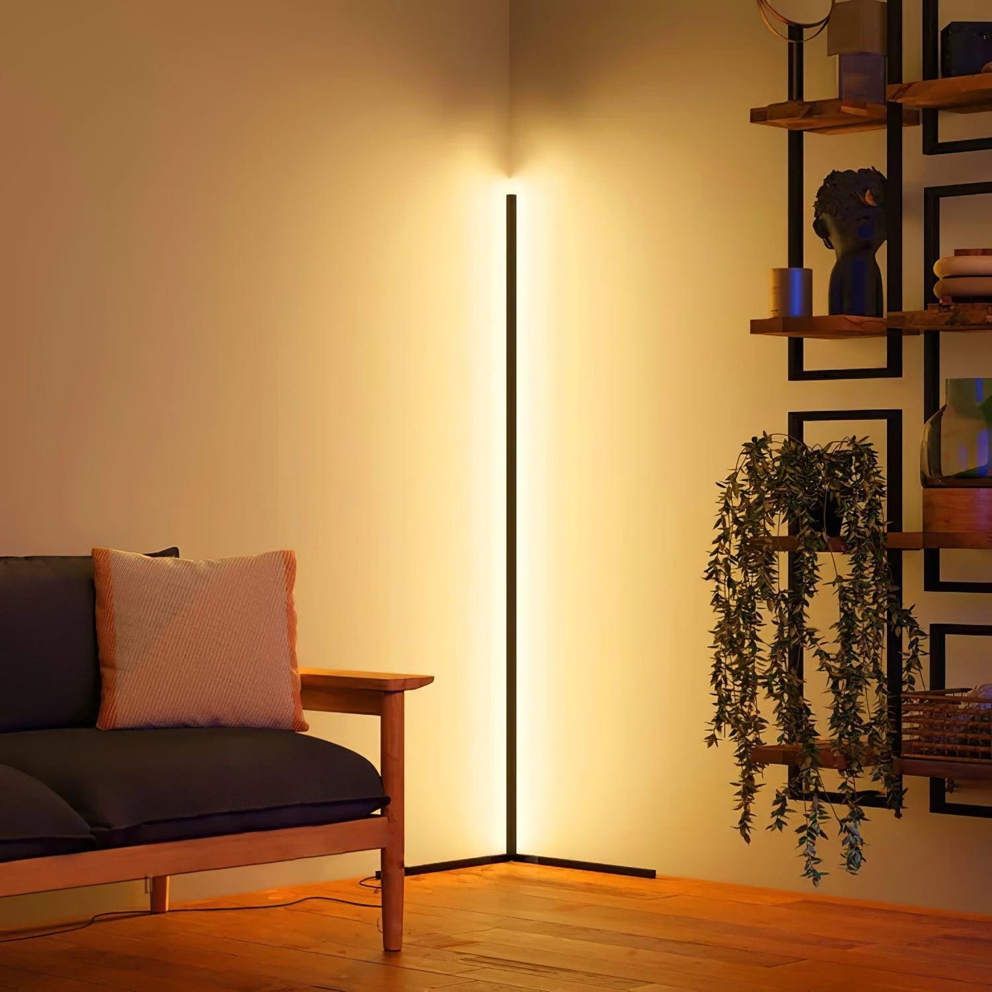 Modern Adjustable LED Floor Lamp for Living Room with Customizable Brightness