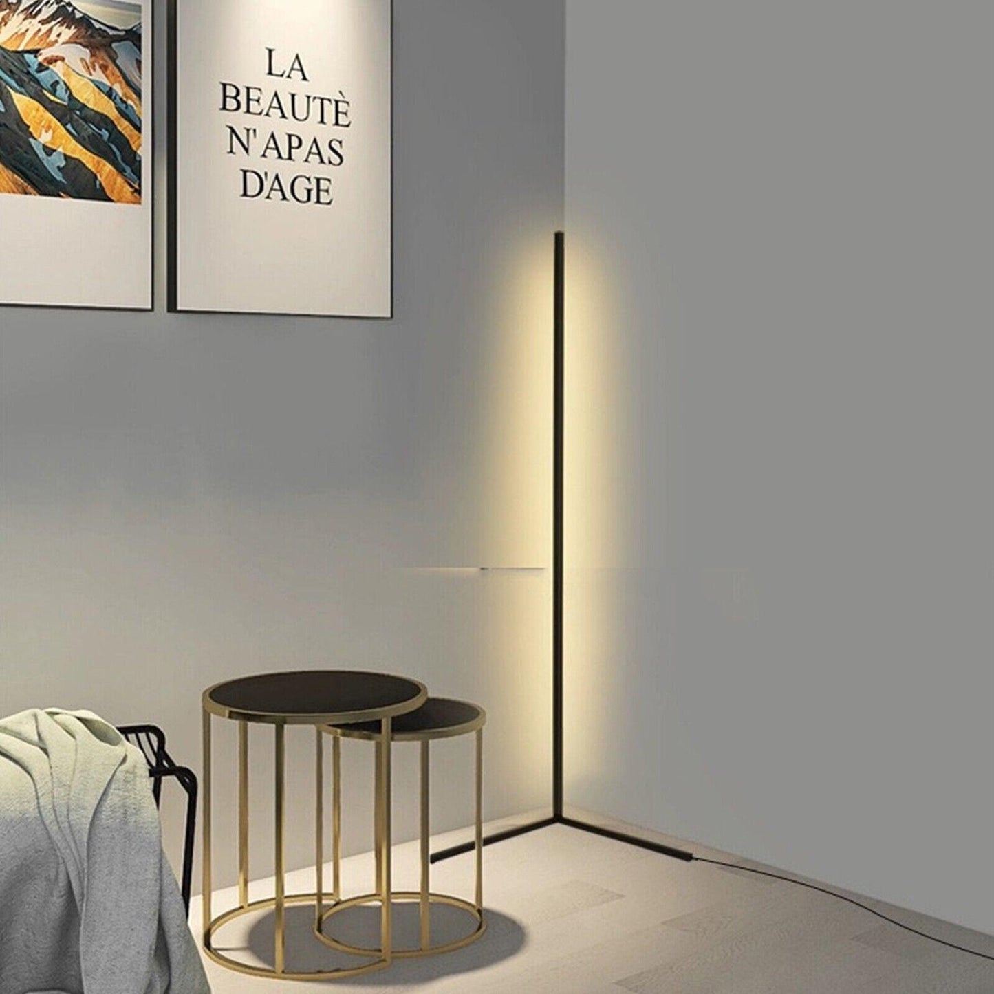Modern Adjustable LED Floor Lamp for Living Room with Customizable Brightness