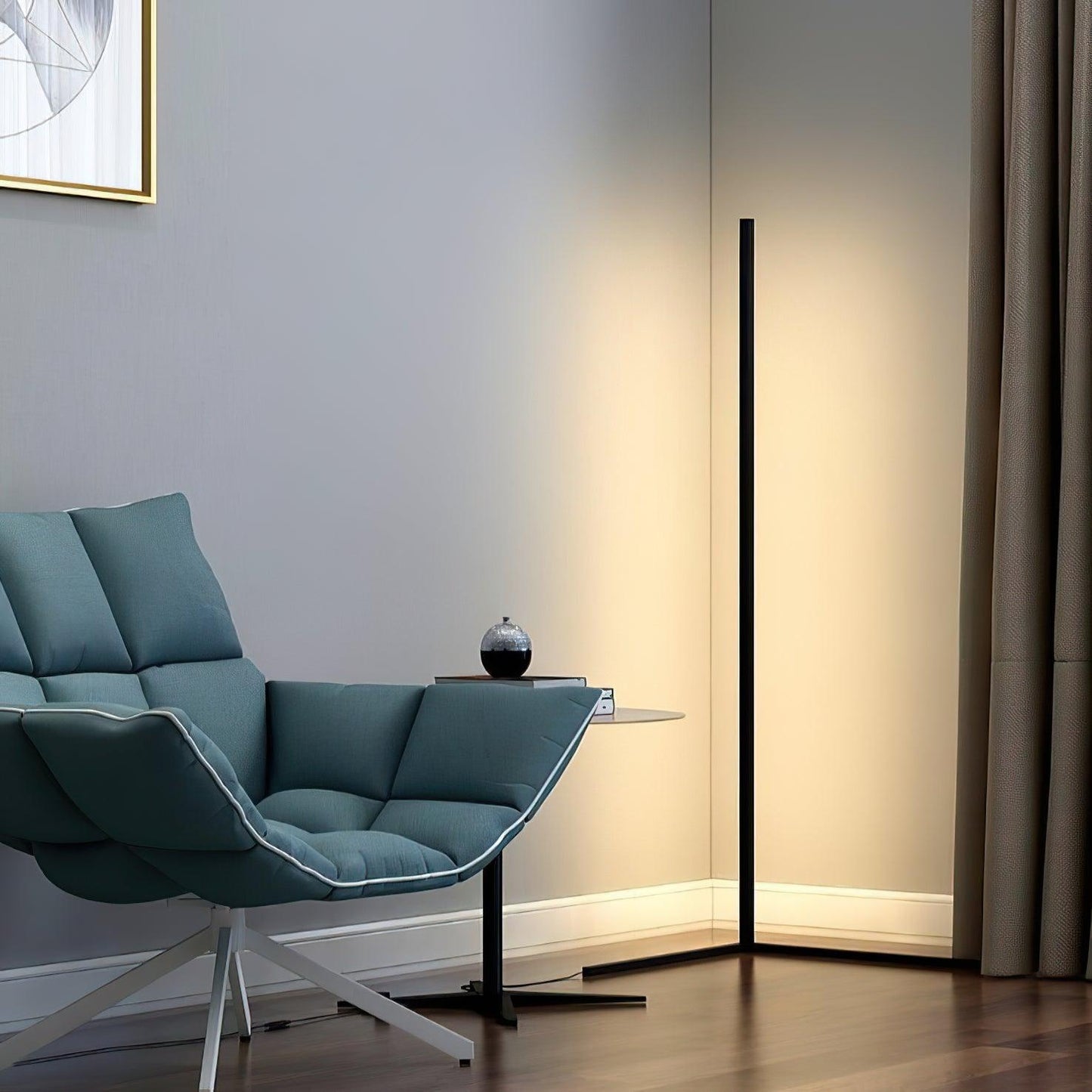 Modern Adjustable LED Floor Lamp for Living Room with Customizable Brightness