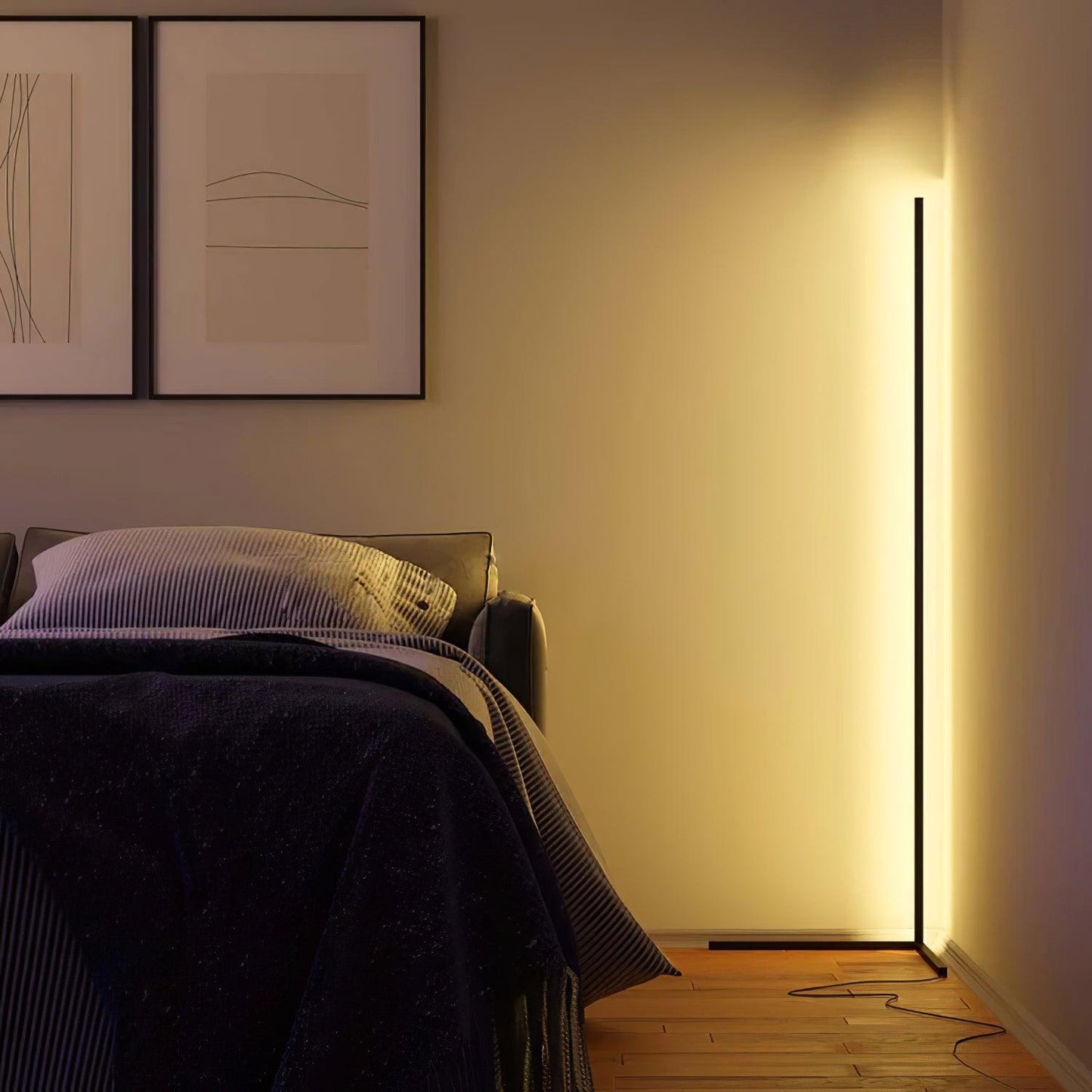 Modern Adjustable LED Floor Lamp for Living Room with Customizable Brightness