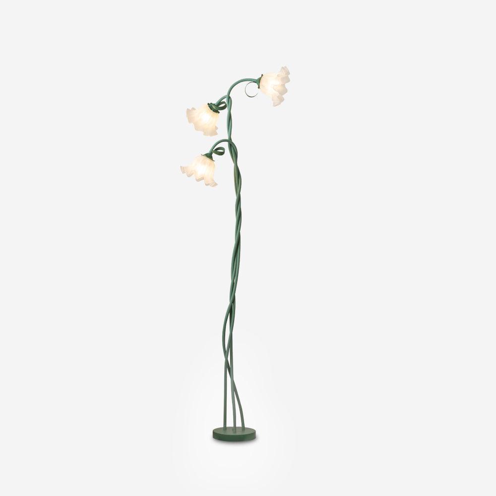 Modern Floor Lamp with Calla Flower Design and Green Matte Finish for Living Room 9