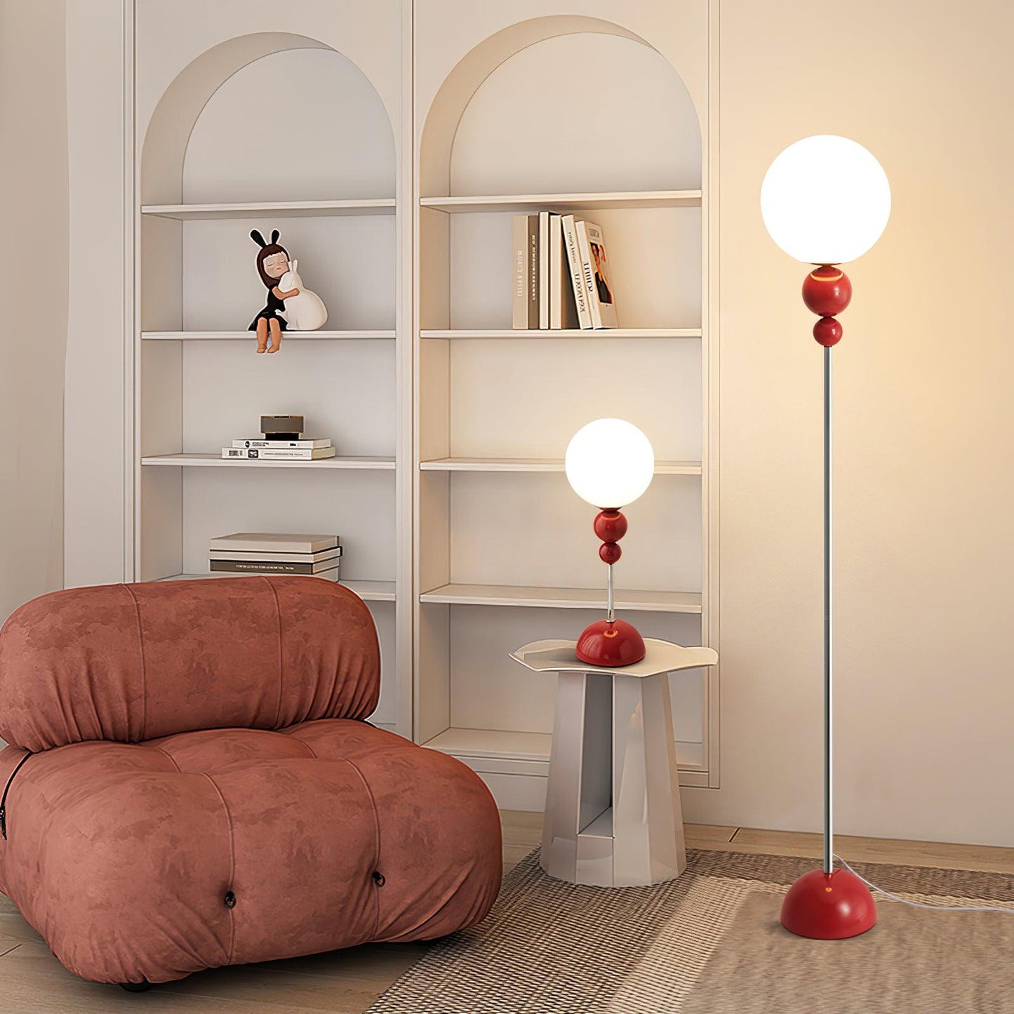 Modern Floor Lamp with Metal and Glass Design for Living Room Ambiance 4
