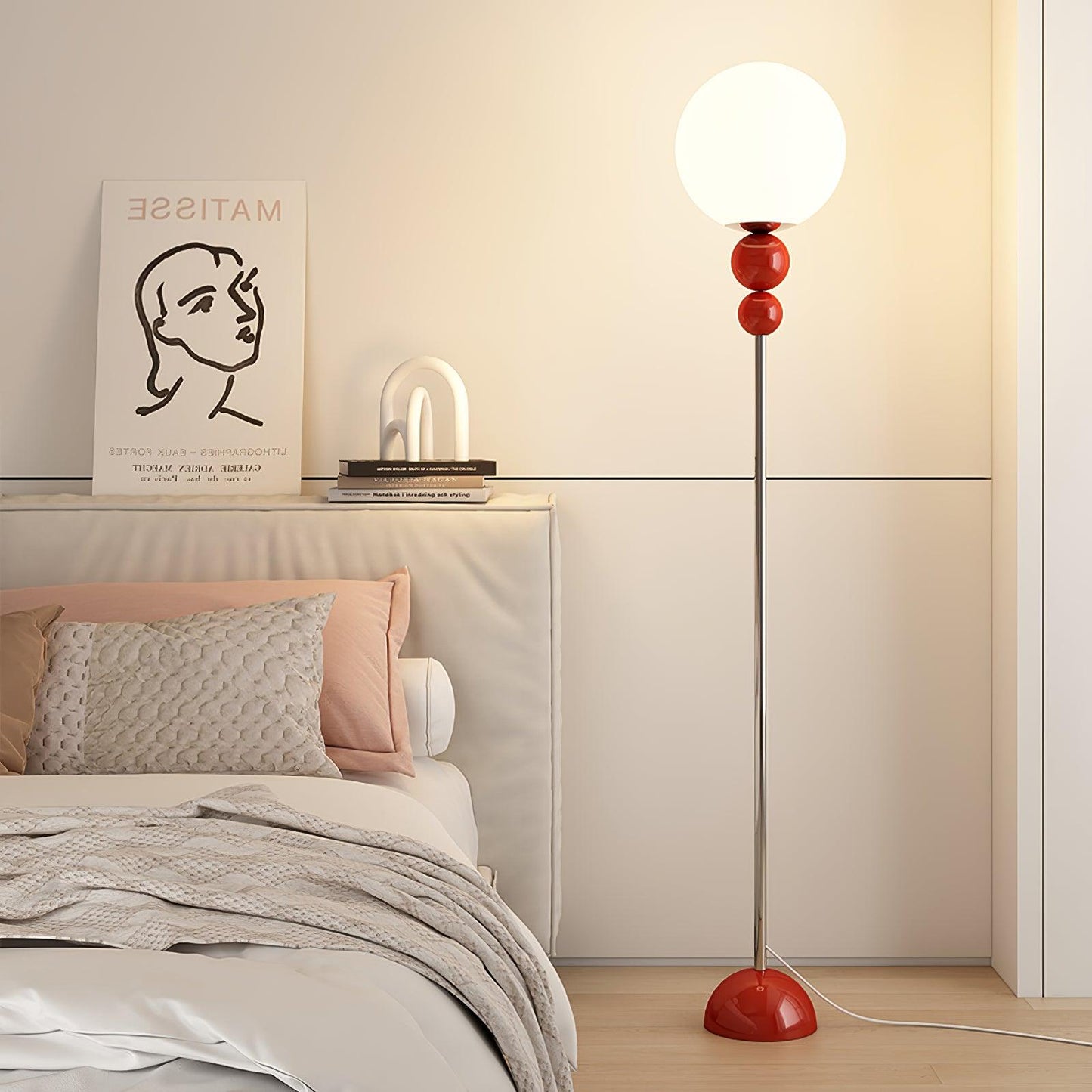 Modern Floor Lamp with Metal and Glass Design for Living Room Ambiance 6