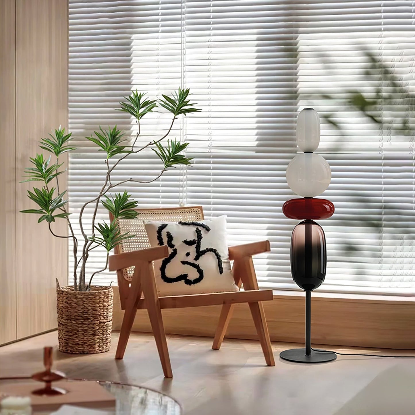 Modern Floor Lamp with Remote Control Dimming for Living Room Decor 4