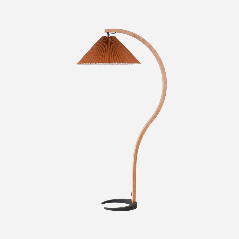 Modern Floor Lamp with Wooden and Metal Design