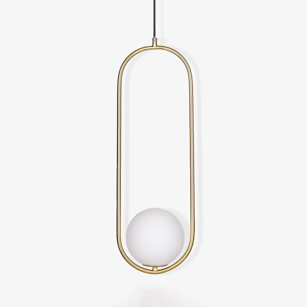 Modern Glass Pendant Lamp - Elegant Brass Ceiling Light Fixture for Stylish Interiors 9