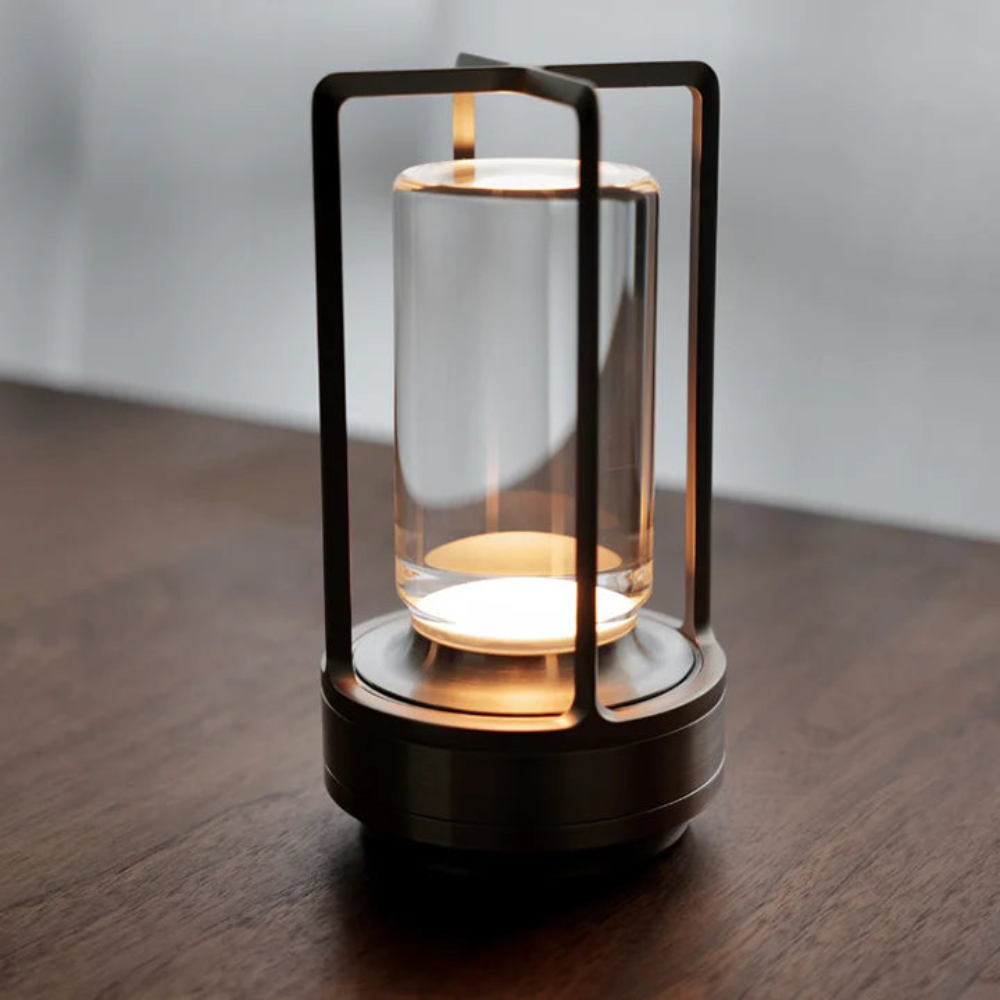 Modern Industrial Crystal Cylinder Light Fixture with Touch Sensor for Indoor/Outdoor Use 0
