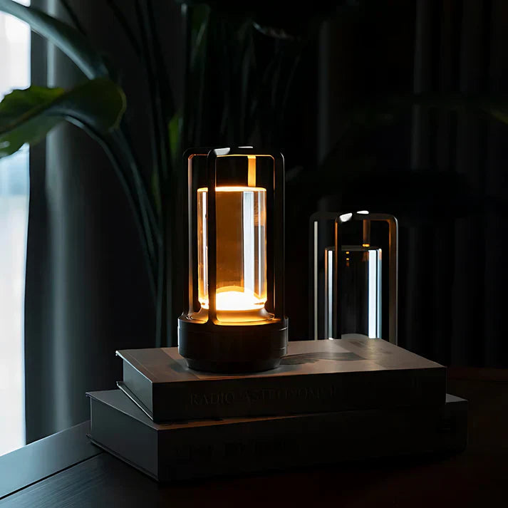 Modern Industrial Crystal Cylinder Light Fixture with Touch Sensor for Indoor/Outdoor Use 2