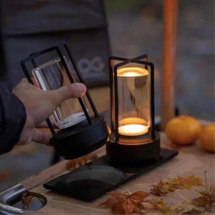 Modern Industrial Crystal Cylinder Light Fixture with Touch Sensor for Indoor/Outdoor Use 4