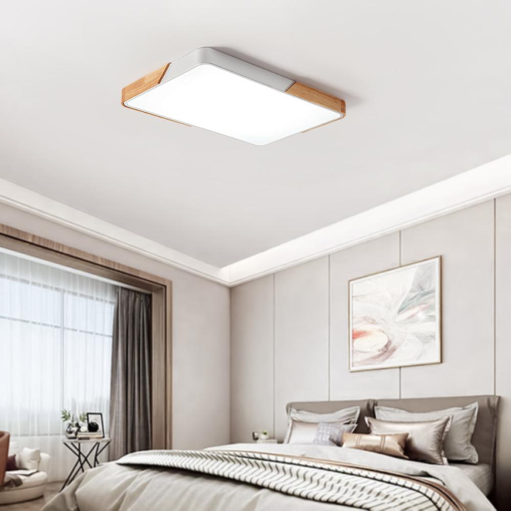 Modern Rectangle Flush Mount Ceiling Light with Integrated LED Module 1