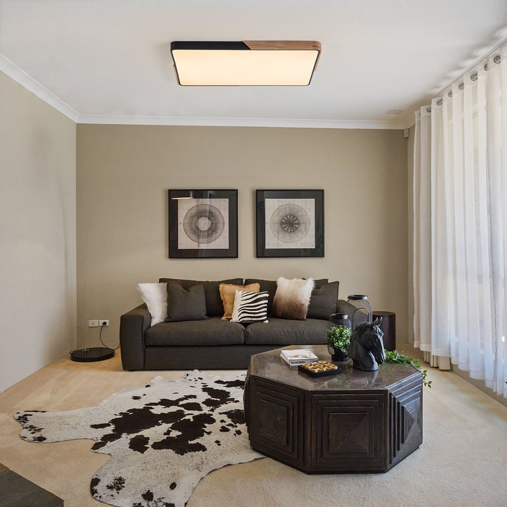 Modern Rectangle Flush Mount Ceiling Light with Integrated LED Module 7