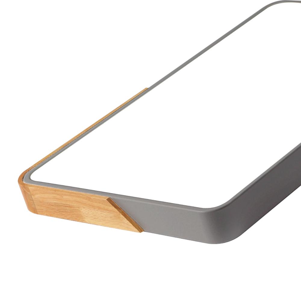 Modern Rectangle Flush Mount Ceiling Light with Integrated LED Module 8