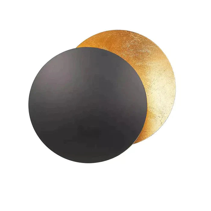 Modern Rotating LED Wall Sconce Light with Gold Discs for Home Decor 9