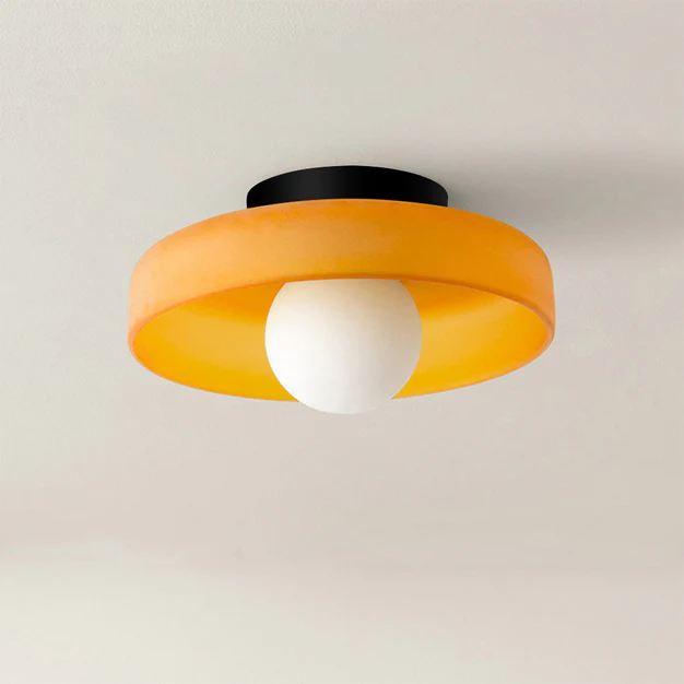 Modern Round Flush Mount Ceiling Light for Contemporary Kitchen and Dining Spaces 0