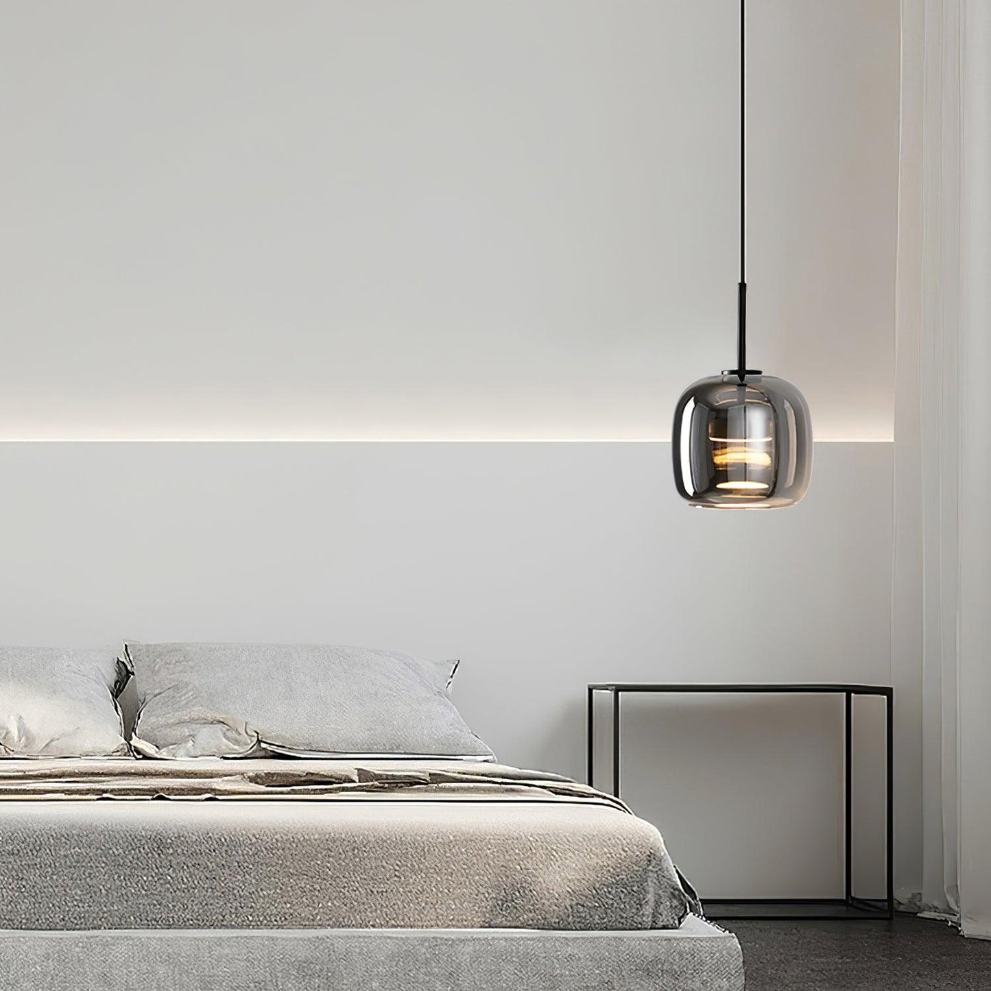 Modern Smoky Glass Pendant Lamp for Elegant Kitchen Island Pendant Lighting 8
