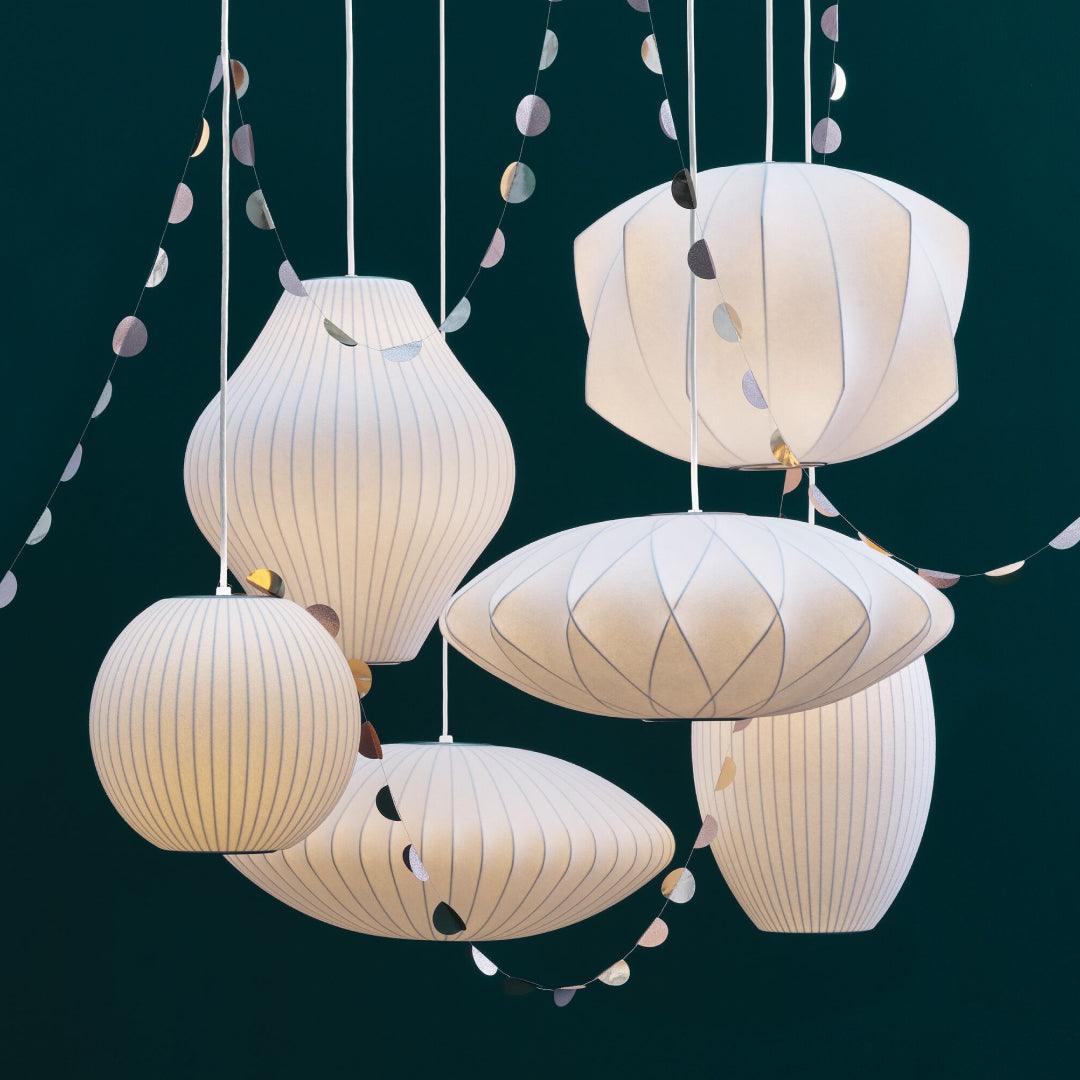Nelson Bubble Pendant Lamp - Adjustable Height Kitchen Pendant Lighting Fixture 2
