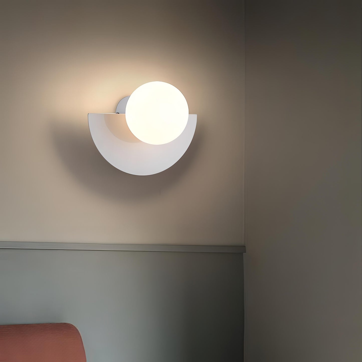 Nordic Semicircle Wall Sconce Light with 6 Color Options for Modern Home Lighting 2
