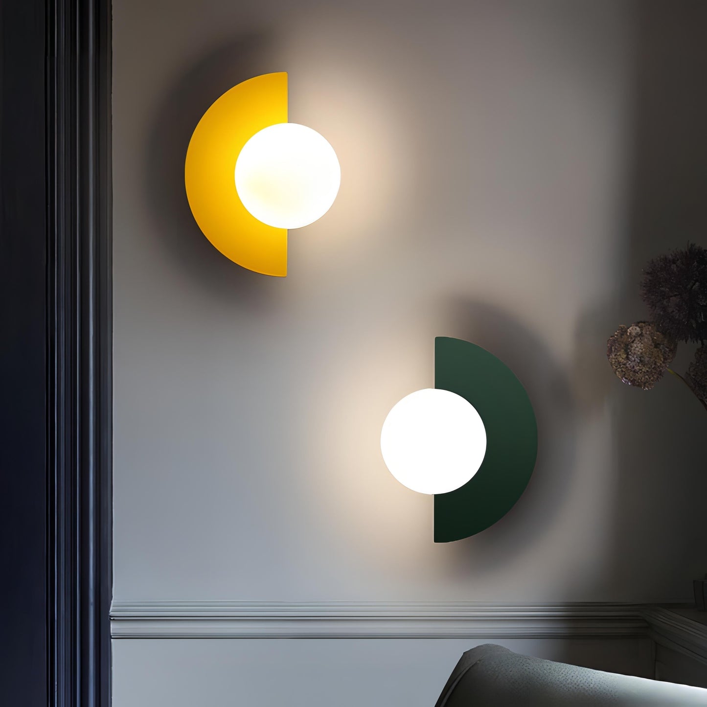 Nordic Semicircle Wall Sconce Light with 6 Color Options for Modern Home Lighting 4