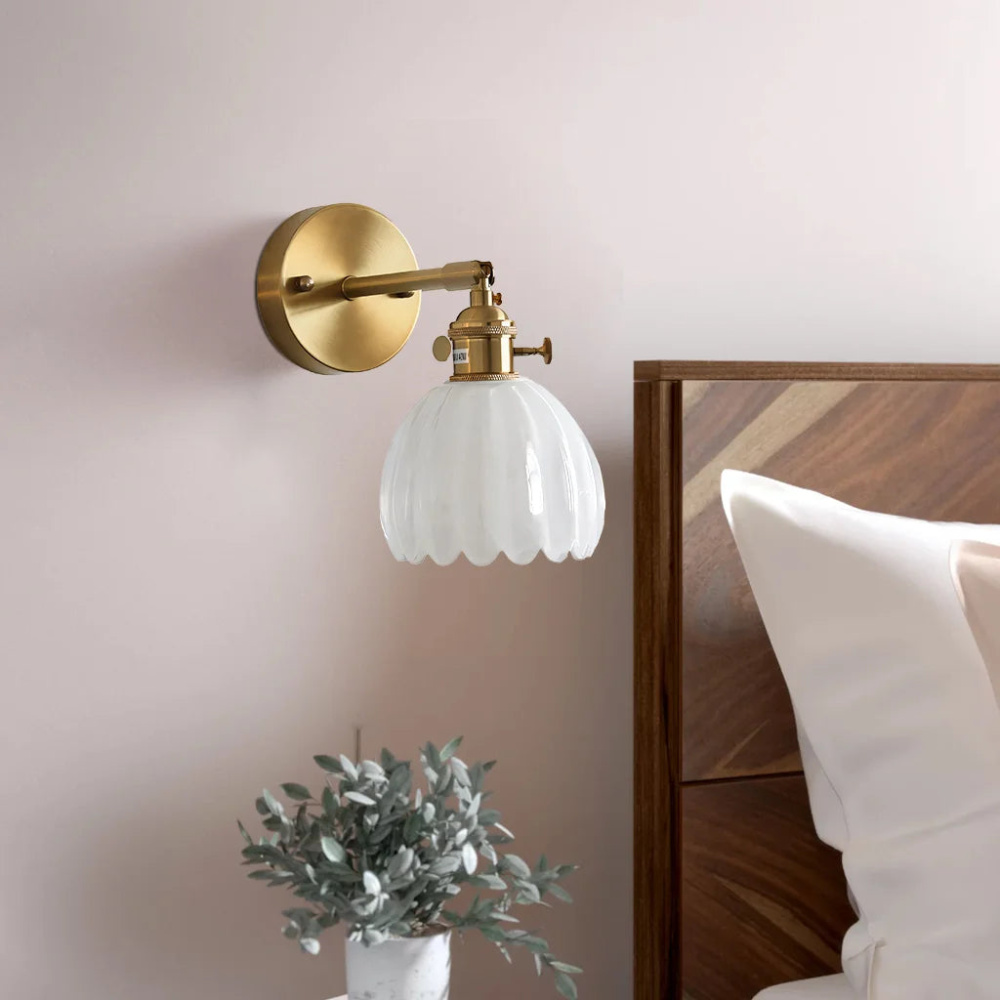 Retro Tulip-Shaped Wall Sconce Light for Elegant Home Décor and Ambient Lighting 5