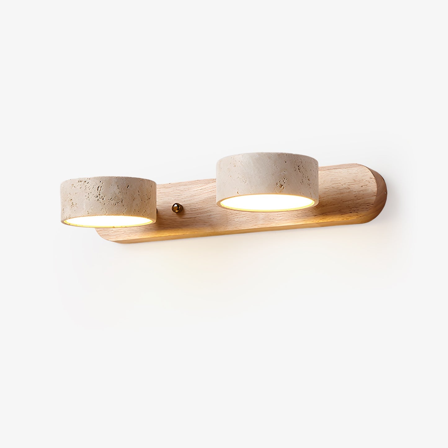 Yellow Travertine Wall Sconce with Integrated LED for Indoor Spaces 1