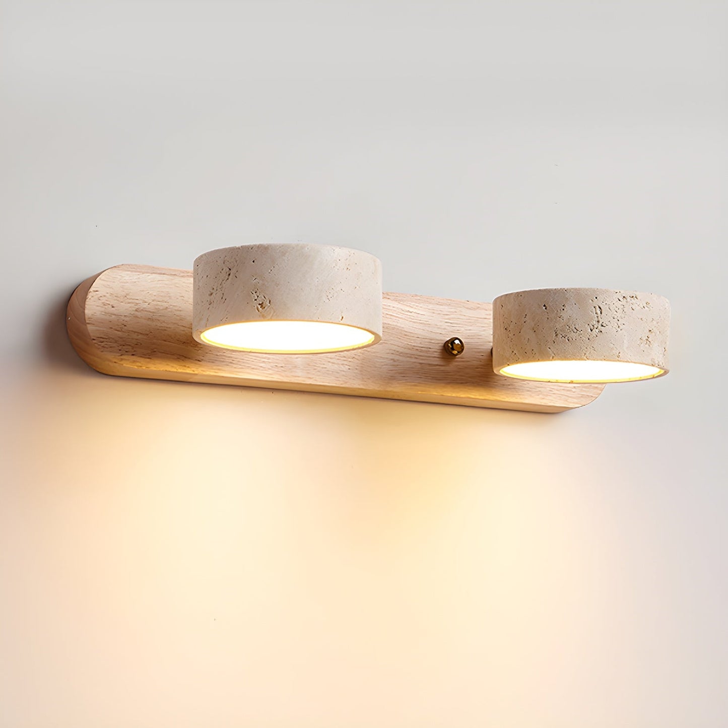Yellow Travertine Wall Sconce with Integrated LED for Indoor Spaces 11
