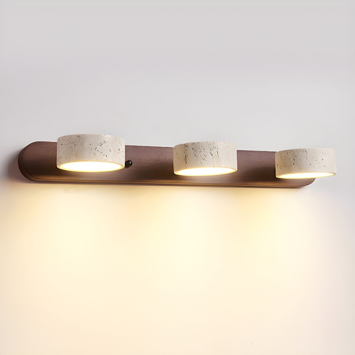 Yellow Travertine Wall Sconce with Integrated LED for Indoor Spaces 12