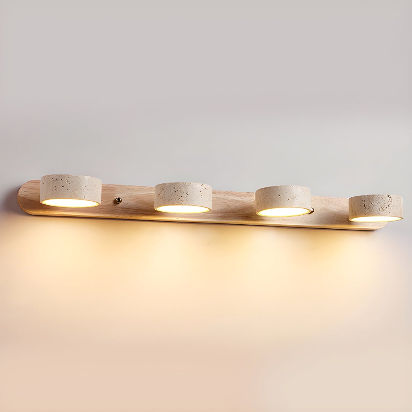 Yellow Travertine Wall Sconce with Integrated LED for Indoor Spaces 13