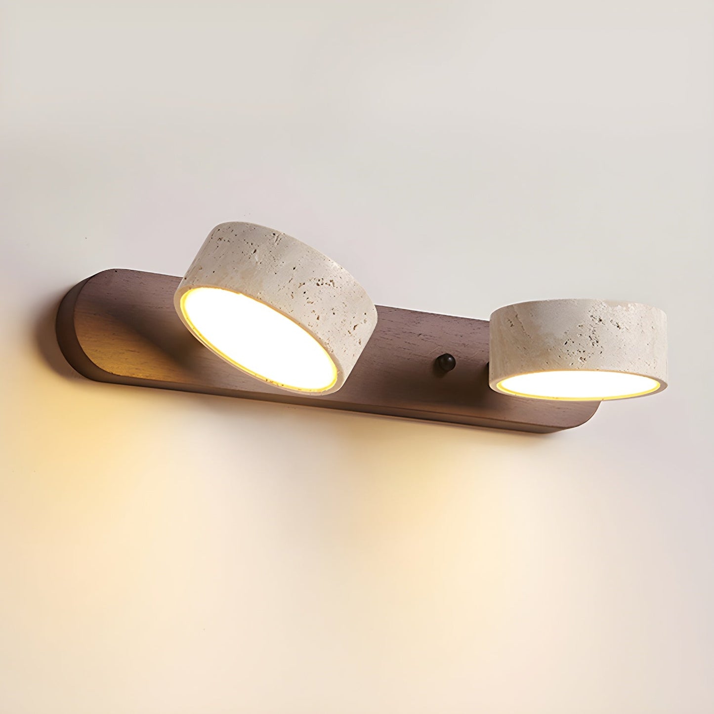 Yellow Travertine Wall Sconce with Integrated LED for Indoor Spaces 6