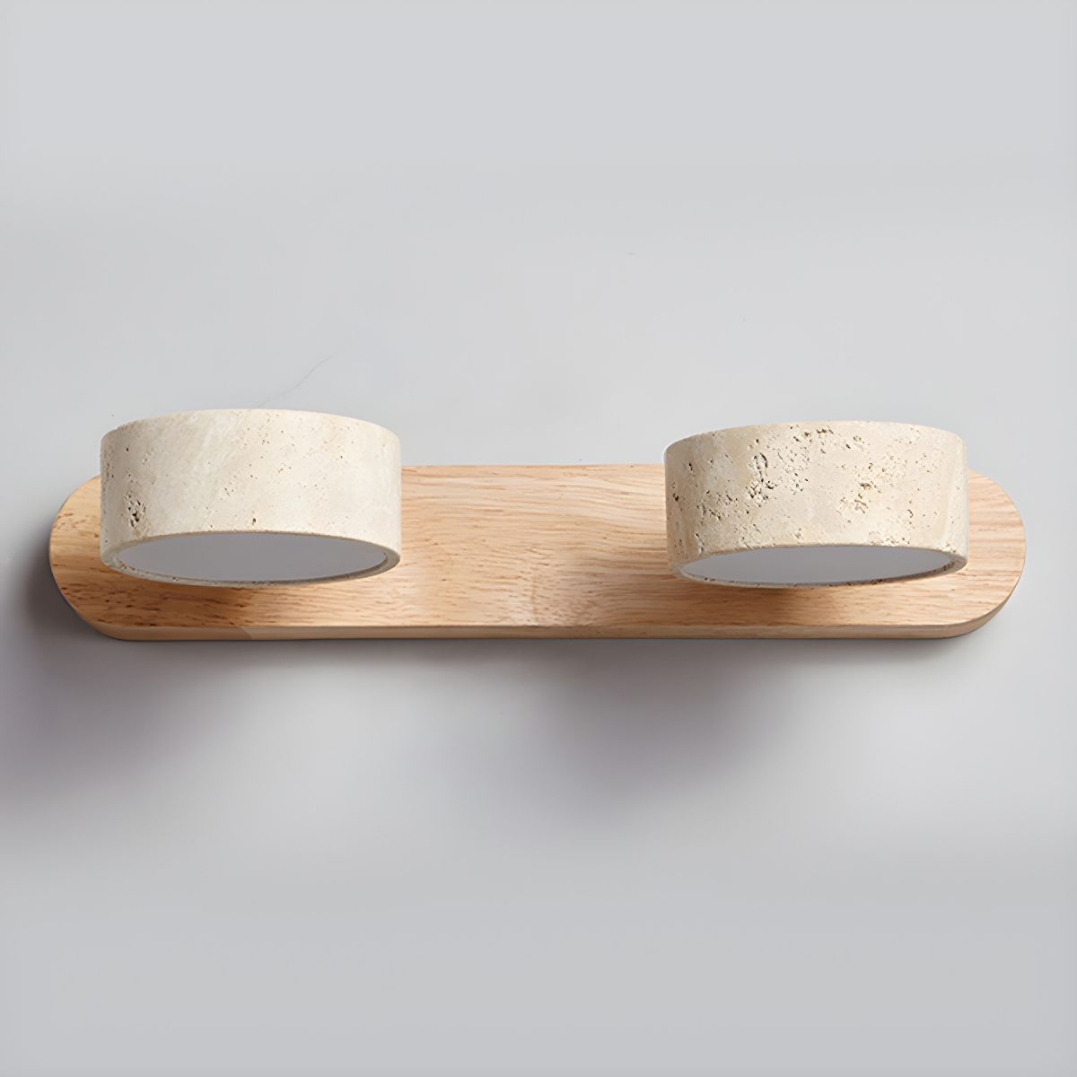 Yellow Travertine Wall Sconce with Integrated LED for Indoor Spaces 7