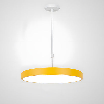 Yellow pendant light on a white background