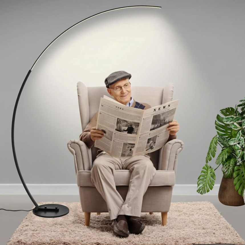 Curved Floor Lamp with Minimalist Design