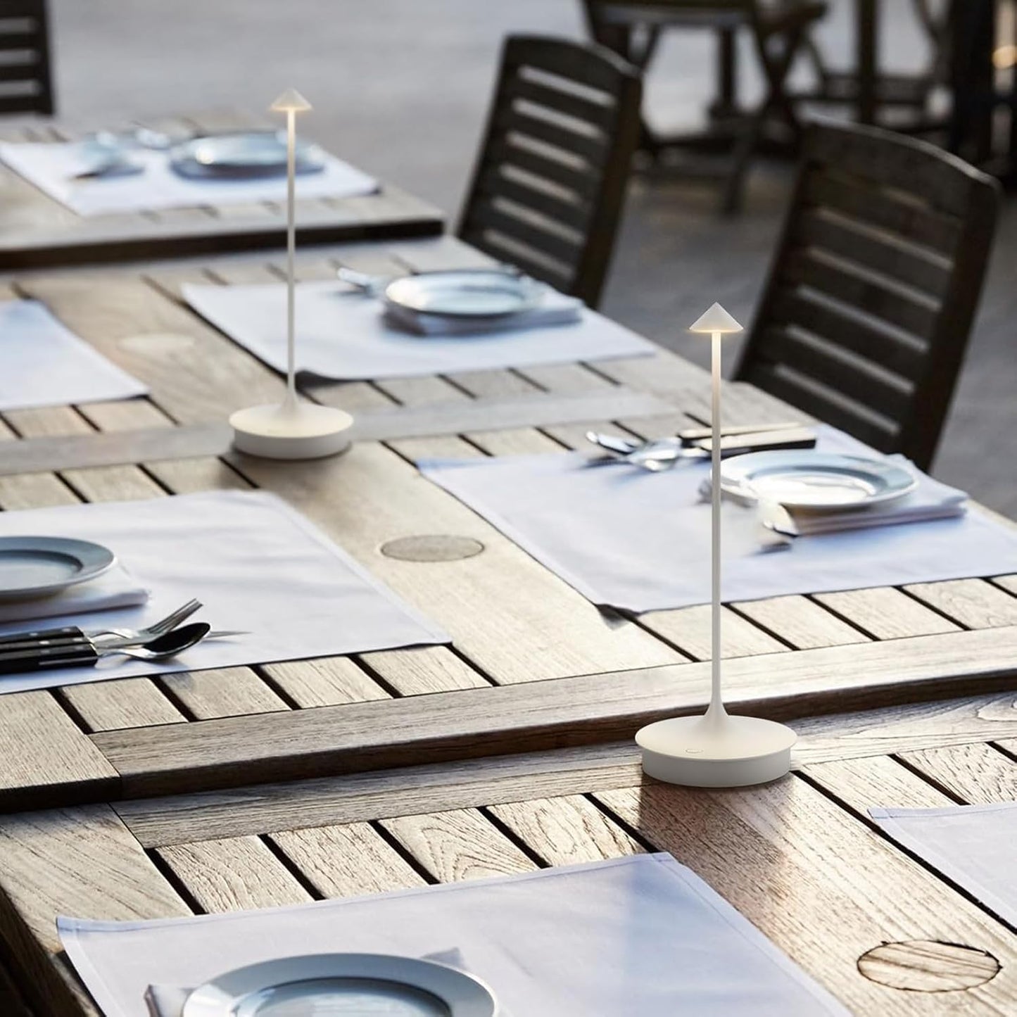 Cordless Rechargeable LED Table Lamp with Touch Dimming & Waterproof Design