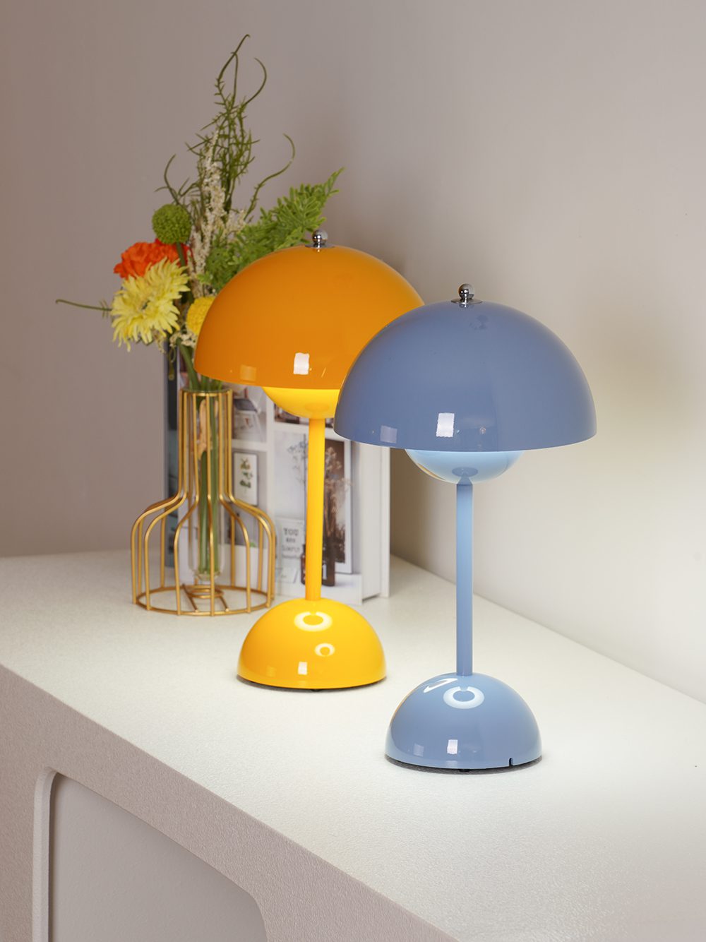 Flowerpot Mushroom Table Lamp with Touch Control