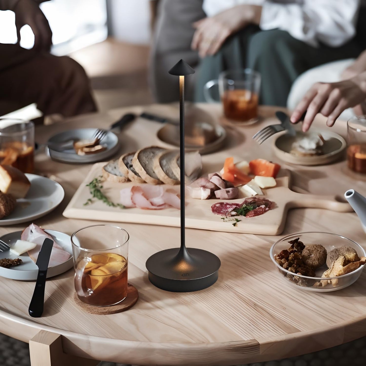 Cordless Rechargeable LED Table Lamp with Touch Dimming & Waterproof Design