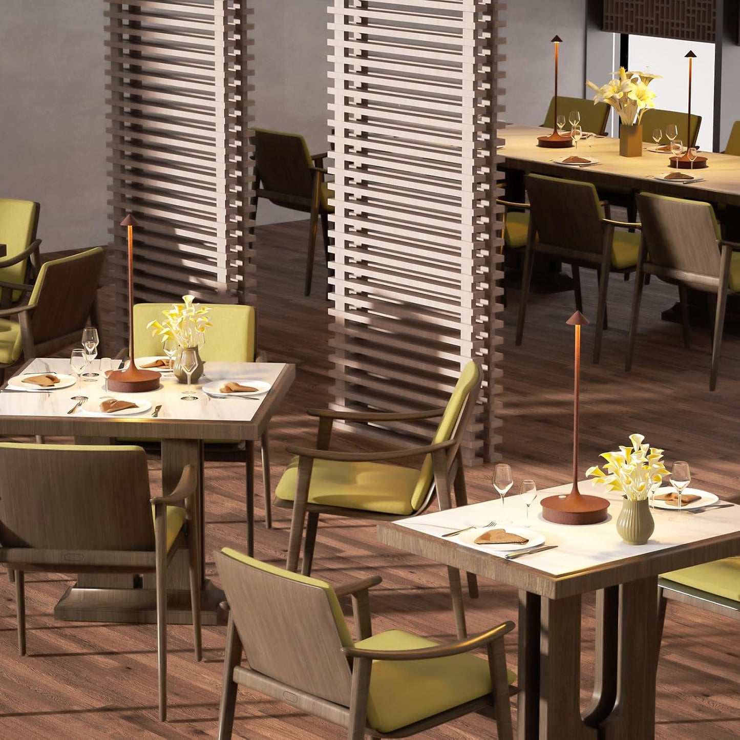 Cordless Rechargeable LED Table Lamp with Touch Dimming & Waterproof Design