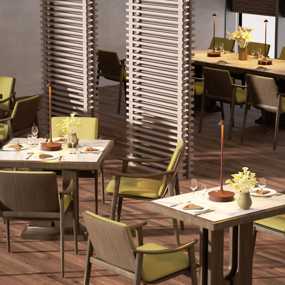 Cordless Rechargeable LED Table Lamp with Touch Dimming & Waterproof Design